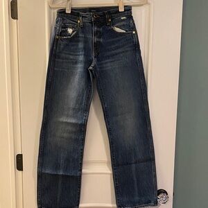 KHAITE Women's Dark Blue Straight Leg Jeans